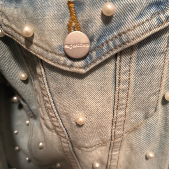 Superdown - Revolve - Pearl Denim Blue Light Wash Jacket - M - Picture 9 of 10